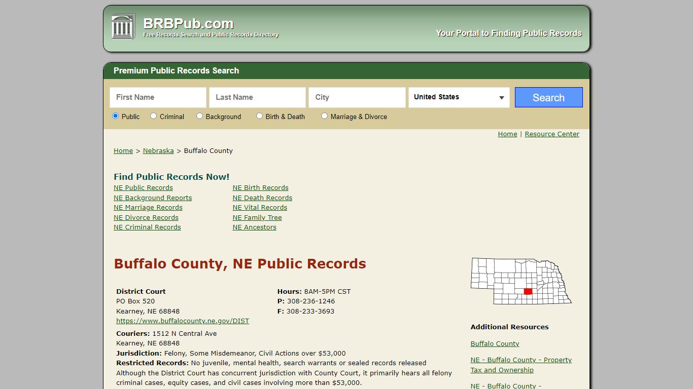 Buffalo County Public Records | Search Nebraska Government Databases